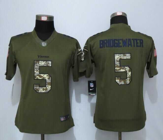 Women Nike Limited Minnesota Vikings #5 Bridgewater Green Salute To Service Jersey,We sell and wholesale Women Nike Limited Minnesota Vikings #5 Bridgewater Green Salute To Service Jersey on line form chian!